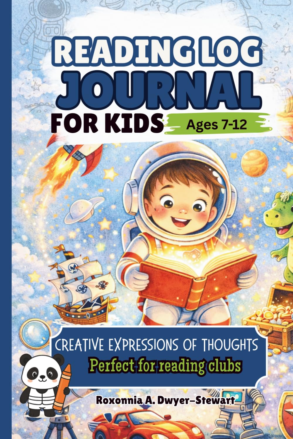 Reading Log Journal For Kids Ages 7-12