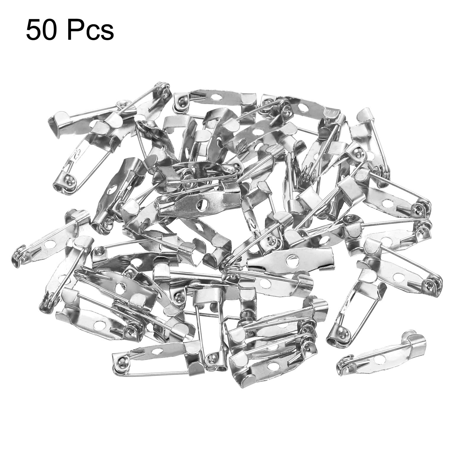 Lot De 50 épingles De Sûreté 15mm Argentées - Marque Uxcell, Neuf, Pour Vêtements/bijoux