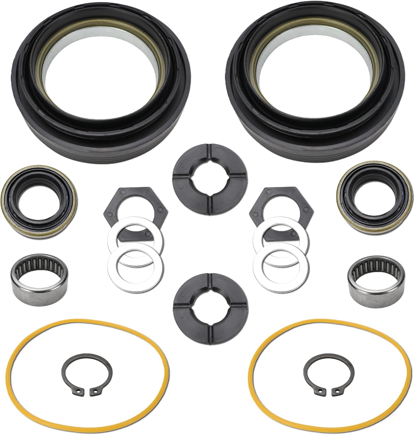 20 Pcs Outer Axle Dust Seal & Inner Tube Seal & Needle Bearing & Snap Ring & Thrust Washer Seals Kit Fit Compatible with Ford Super Duty Excursion F250 F350 F450 F550 HI-19982004