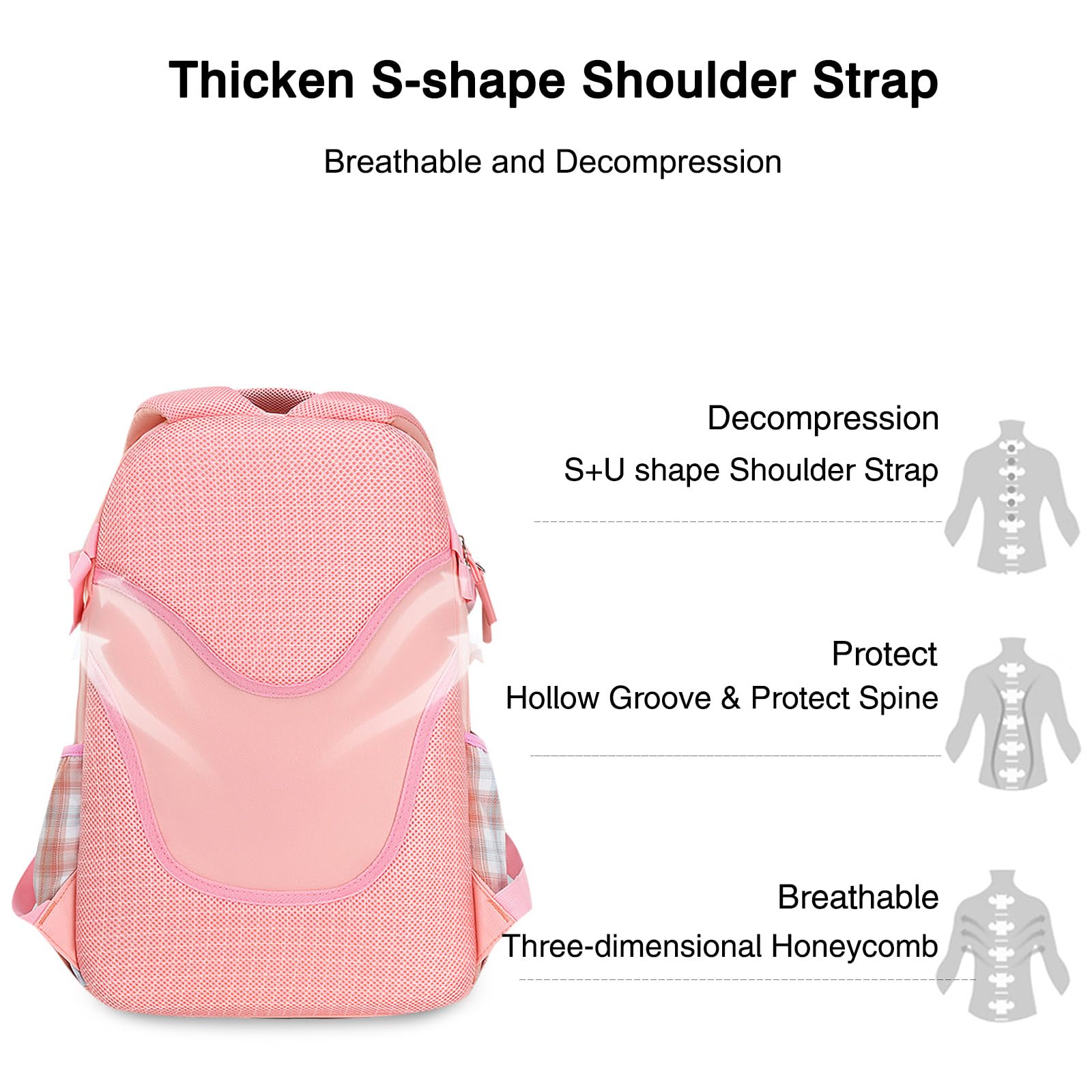 FANDARE Sac à Dos Enfant Maternelle Cartable Scolaire pour Filles Garçons - Sac d'École Voyage avec Pendentif en Peluche & Badge Mignon - Bleu Ciel