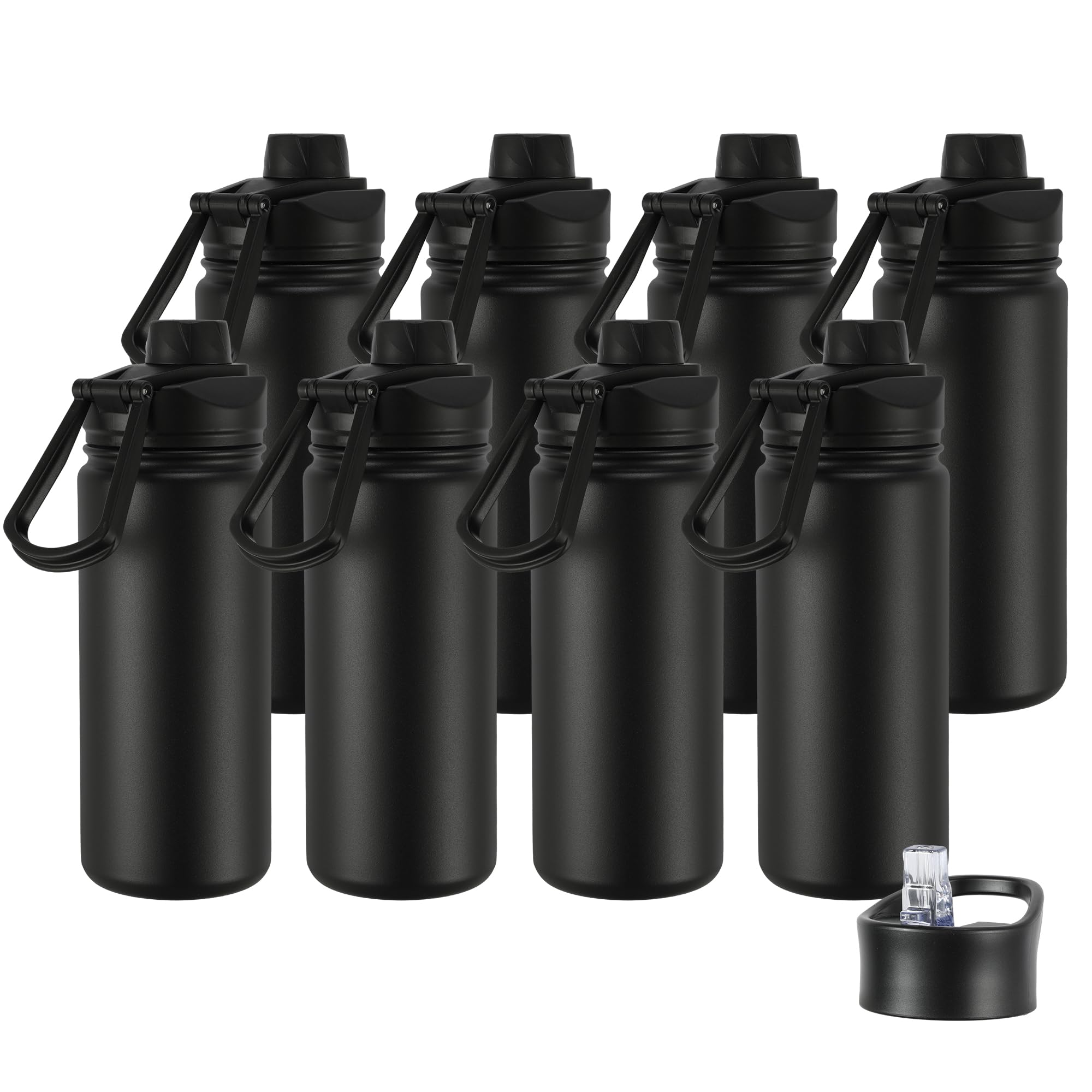 16 oz Insulated Water Bottle with Straw Lids Stainless Steel Kids Water Bottles for School Double Wall Vacuum