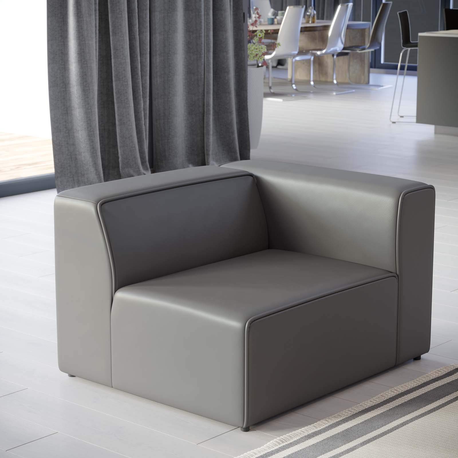 Modway Grey / Right-Arm Chair / 1 Sofas & Couches