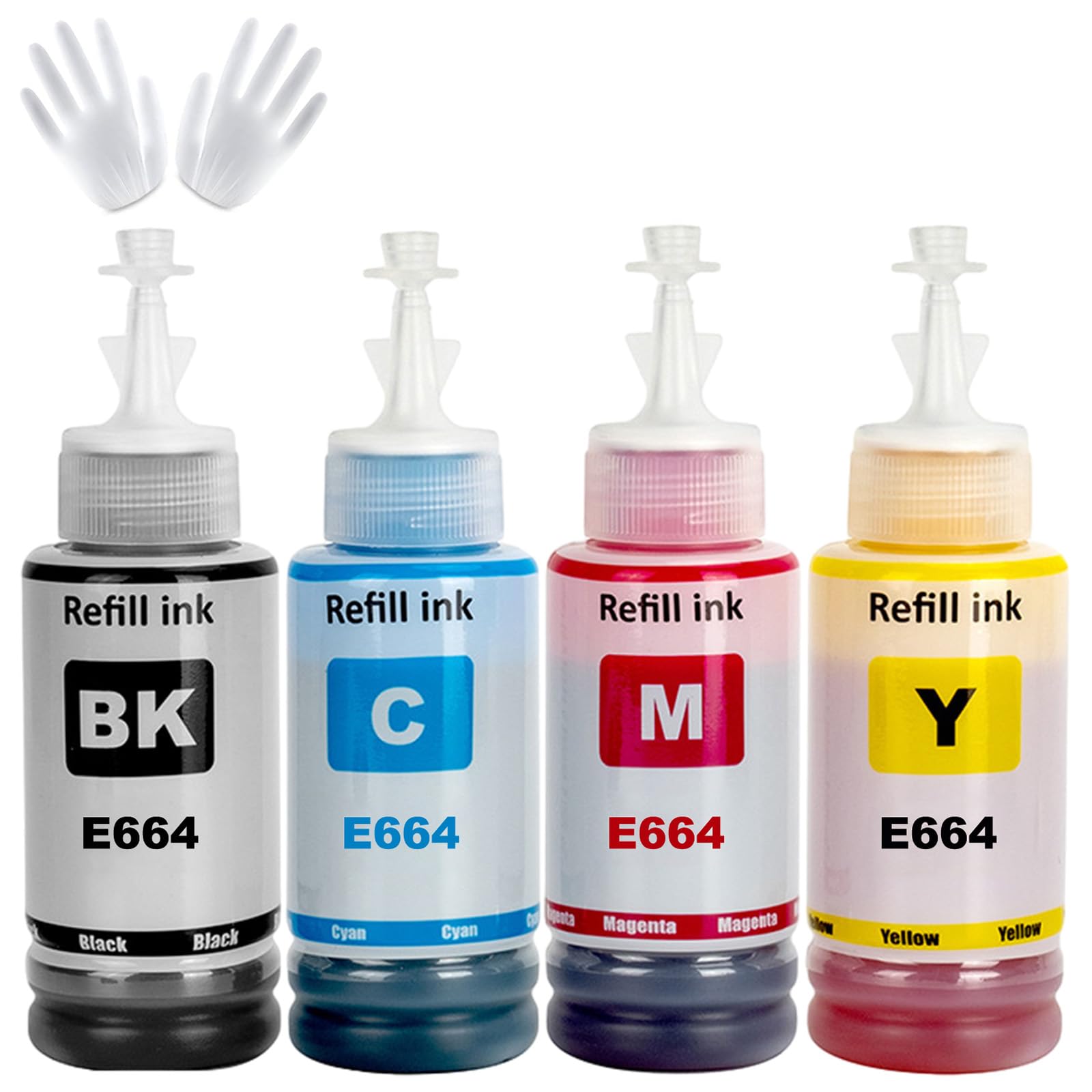 E664 Inchiostro Compatibile per ET-2500 ET-2550 ET-2600 ET-2650 ET- 3600 ET-4500 ET-4550 ET-14000 ET-15000 ET-16500 L1300 L100 L110 L200 L210 L350 L355 L365 L455 L550 L555 (BK/C/M/Y)