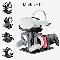 Vista 2 de VINDIJA Design VR Stand Multifunction VR Headset Stand for Headset Display Holder and Controller Holder Mount Station for Oculus QuestQuest 2Rift