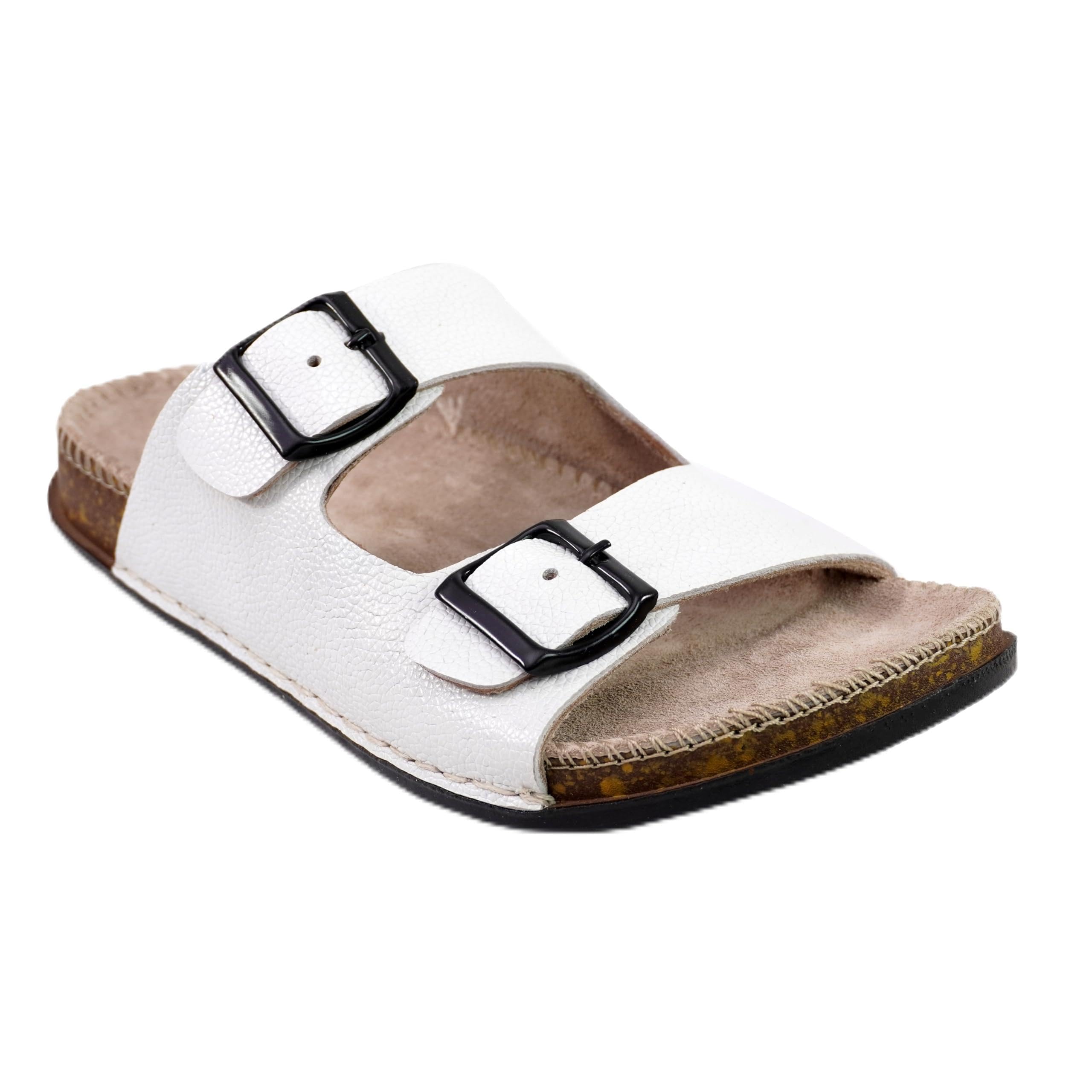 royal cruzz Genuine Leather White Sandal For Men's-picture-43