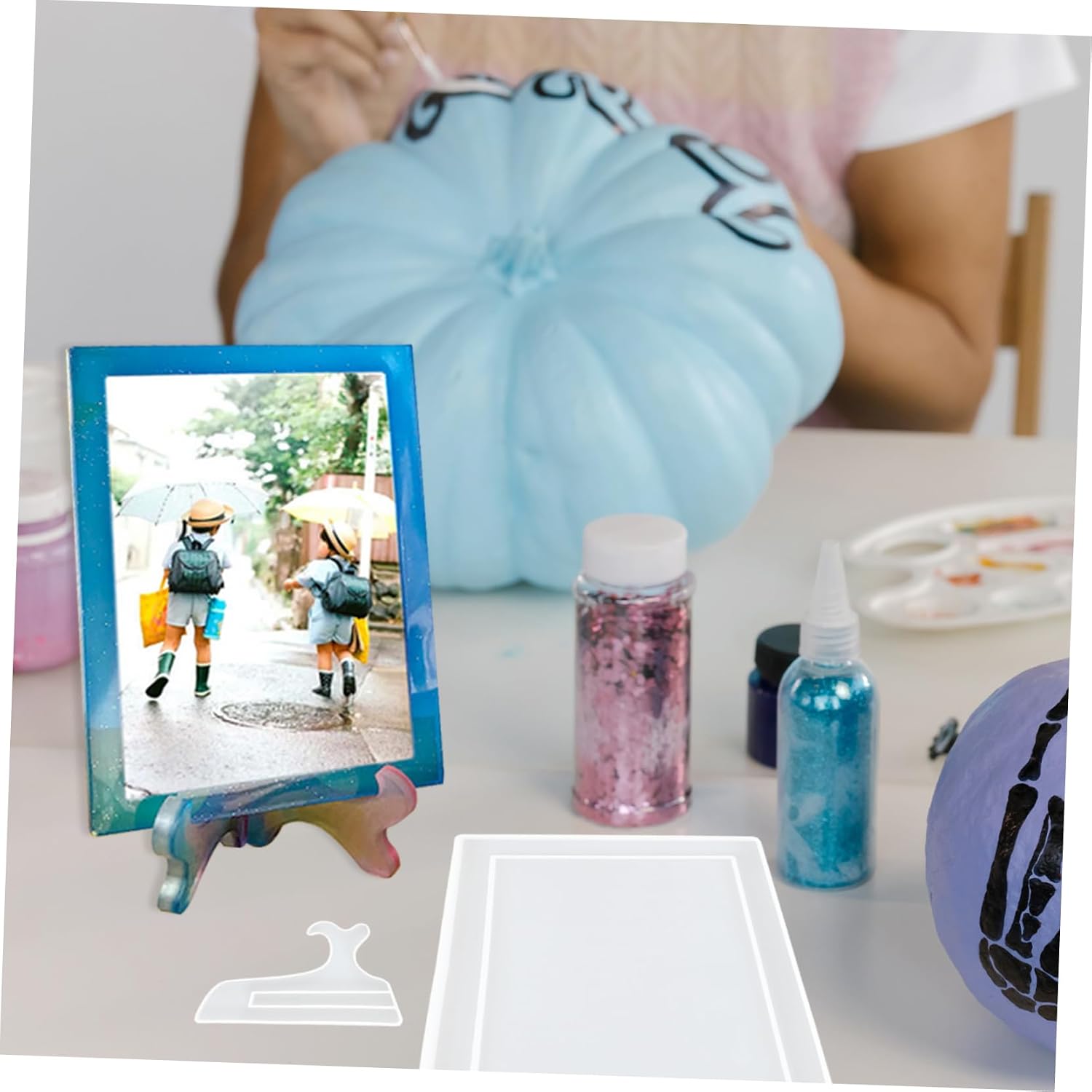 TEHAUX 2sets Silicone Photo Frame Mold Bracket for Custom Decoration Easy to Use Smooth Texture Portable Crafting Tool for Home Decor for Creative Projects