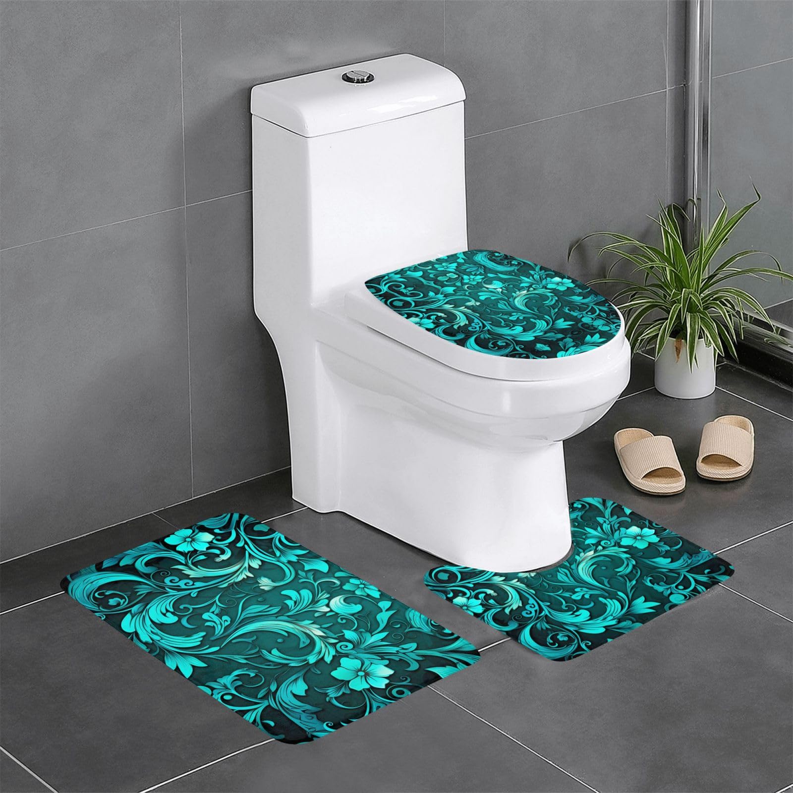 Tapis de salle de bain turquoise pour une ambiance spa à la maison