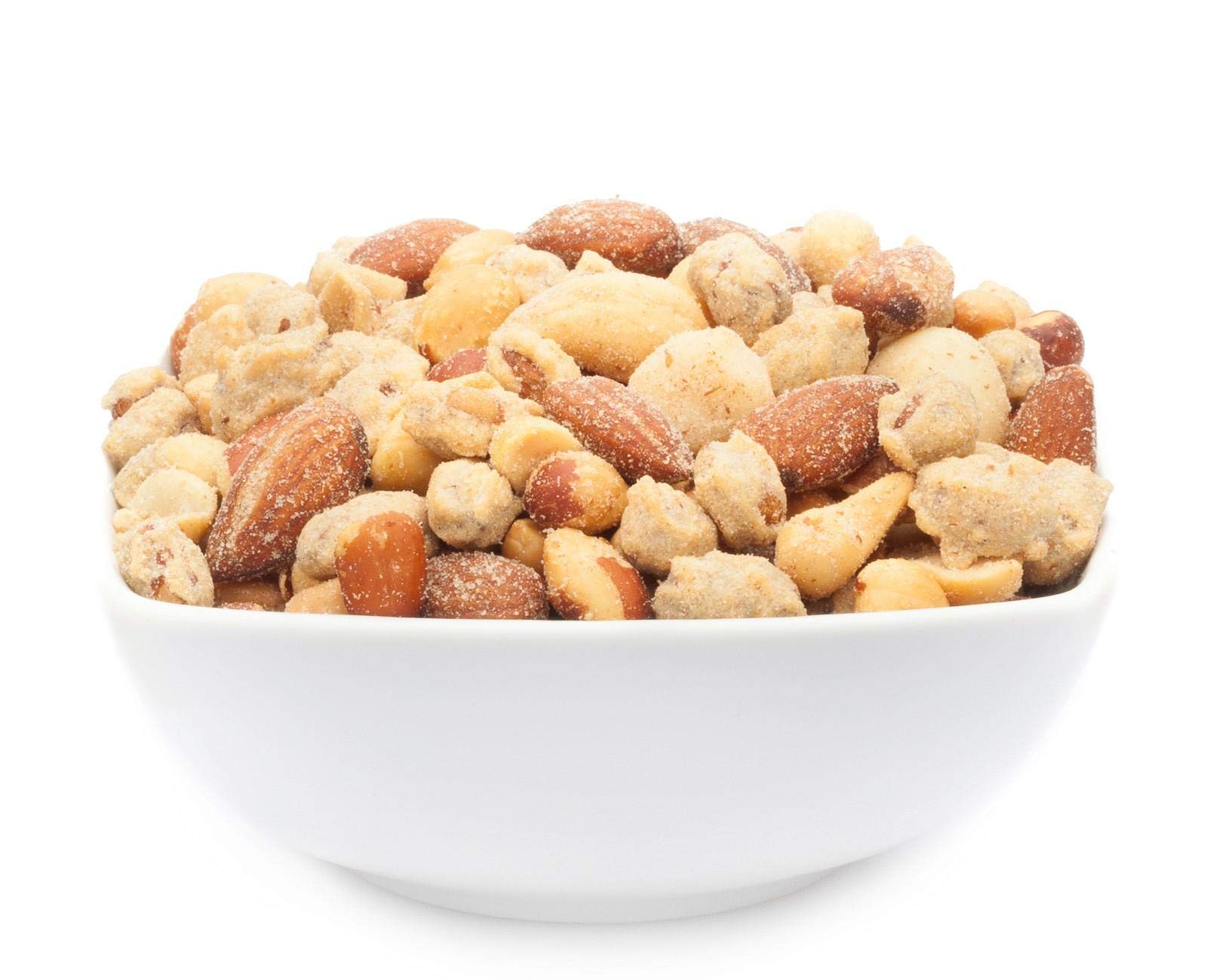 1 x 2.5kg Nusskernmischung Erdnüsse Cashew Macadamia Mandeln Rauch-Aroma knackiger Bar Snack 21 % Protein