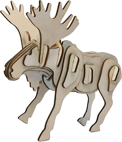 Miniatura 65 de Rompecabezas de madera Eco 3D - Tortuga marina de Deluxebase. Juego de rompecabezas de animales de madera sostenible. Kit de construcción de modelos