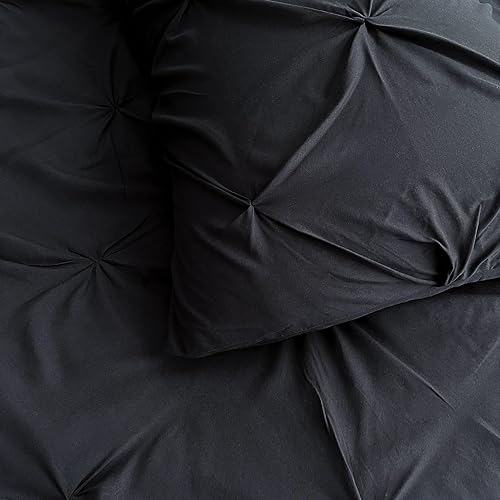 Miniatura 5 de Maple&Stone Juego de edredón tamaño King californiano, juego de 7 piezas, ropa de cama con diseño de pliegues, con edredón, sábanas, fundas de