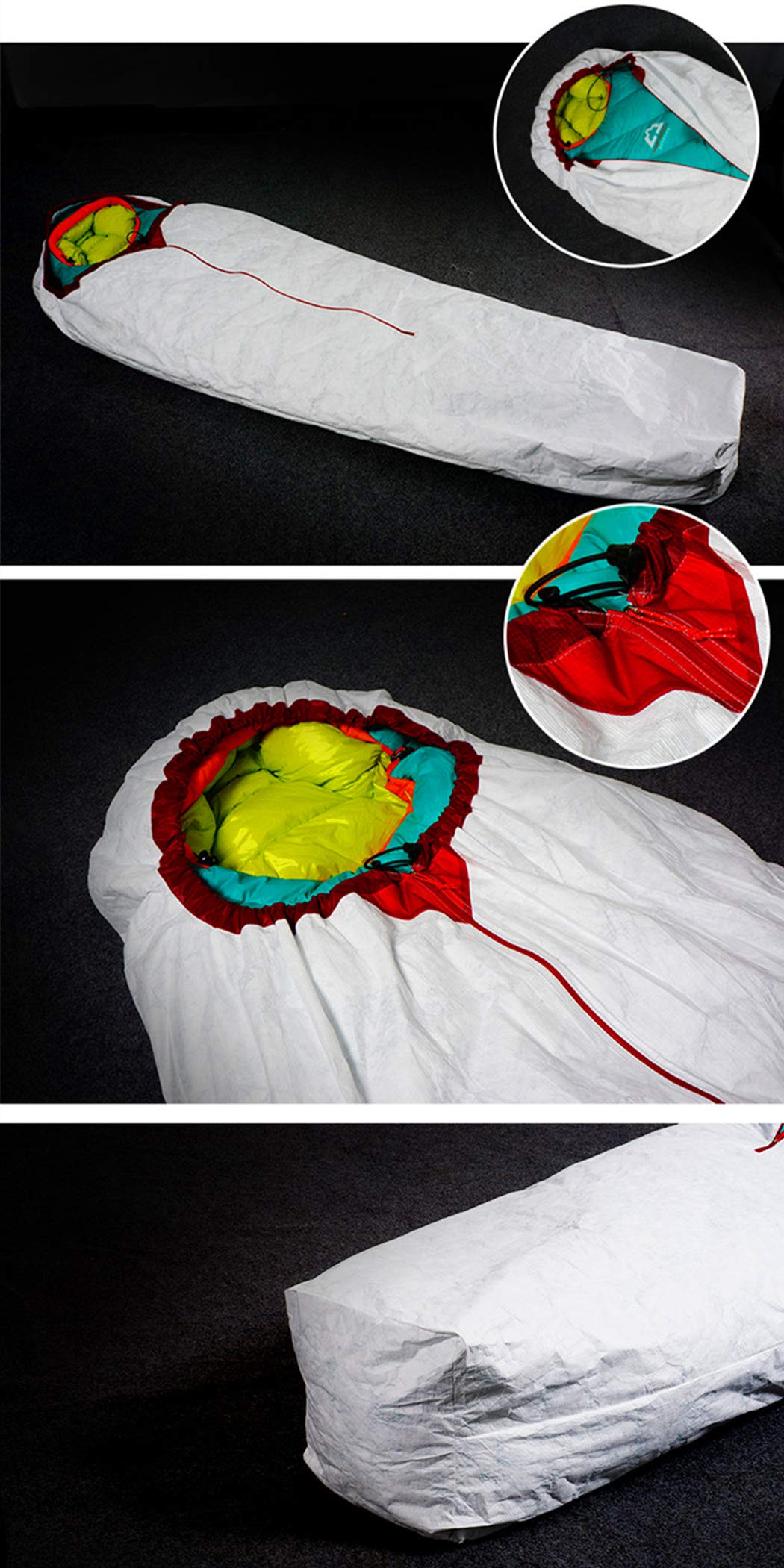 Sleeping Bag Liner, 3F UL Gear Tyvek Sleeping Bag Cover Liner Waterproof Bivy Bag Camping Bags Ventilate Moisture-Proof Warming Every Dirty Inner Liner BIVY Sack