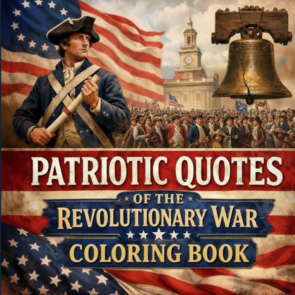 Patriotic Quotes Of The Revolutionary War Coloring Book: Inspirational Words of Liberty from America’s Founding Era