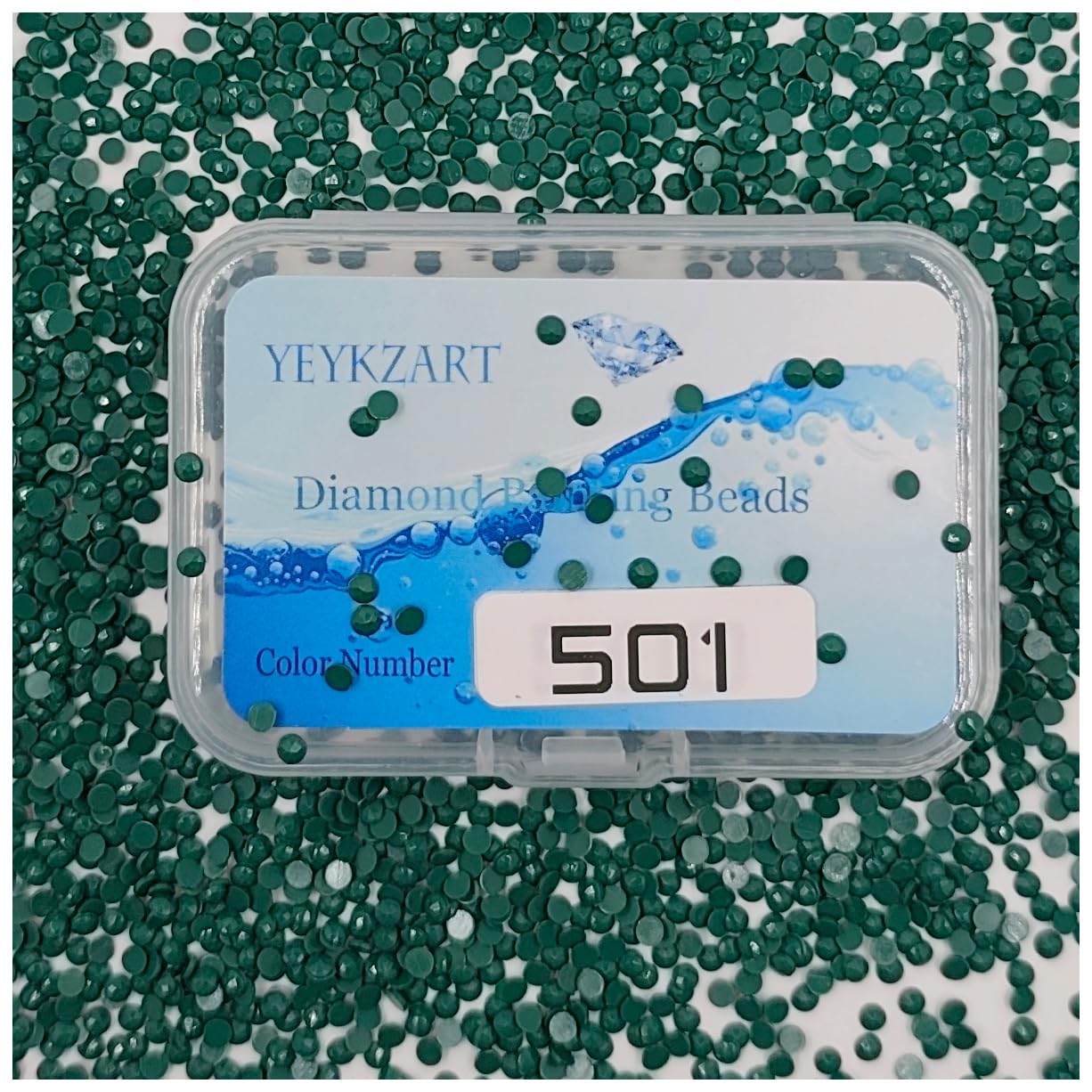 YEYKZART 501 Diamond Painting Replacement Round Diamonds Beads Rhinestones Accessories for Diamond Art Missing Color 3500 PCS — image 1