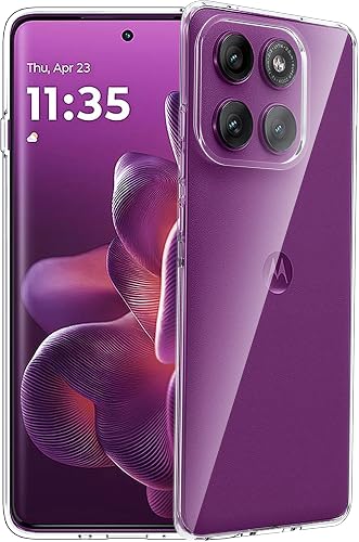 FDHYFGDY Funda para Motorola Edge 60 Pro, Funda Transparente a Prueba de Golpes de TPU para teléfono móvil, Funda de Silicona Suave y Delgada