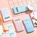 Flutesan 8 Pieces 2 Line LCD Engineering Non Graphing Scientific Calculator for Engineering Students Function Calculators for School Financial Business Office, Pink, Blue, Green, White