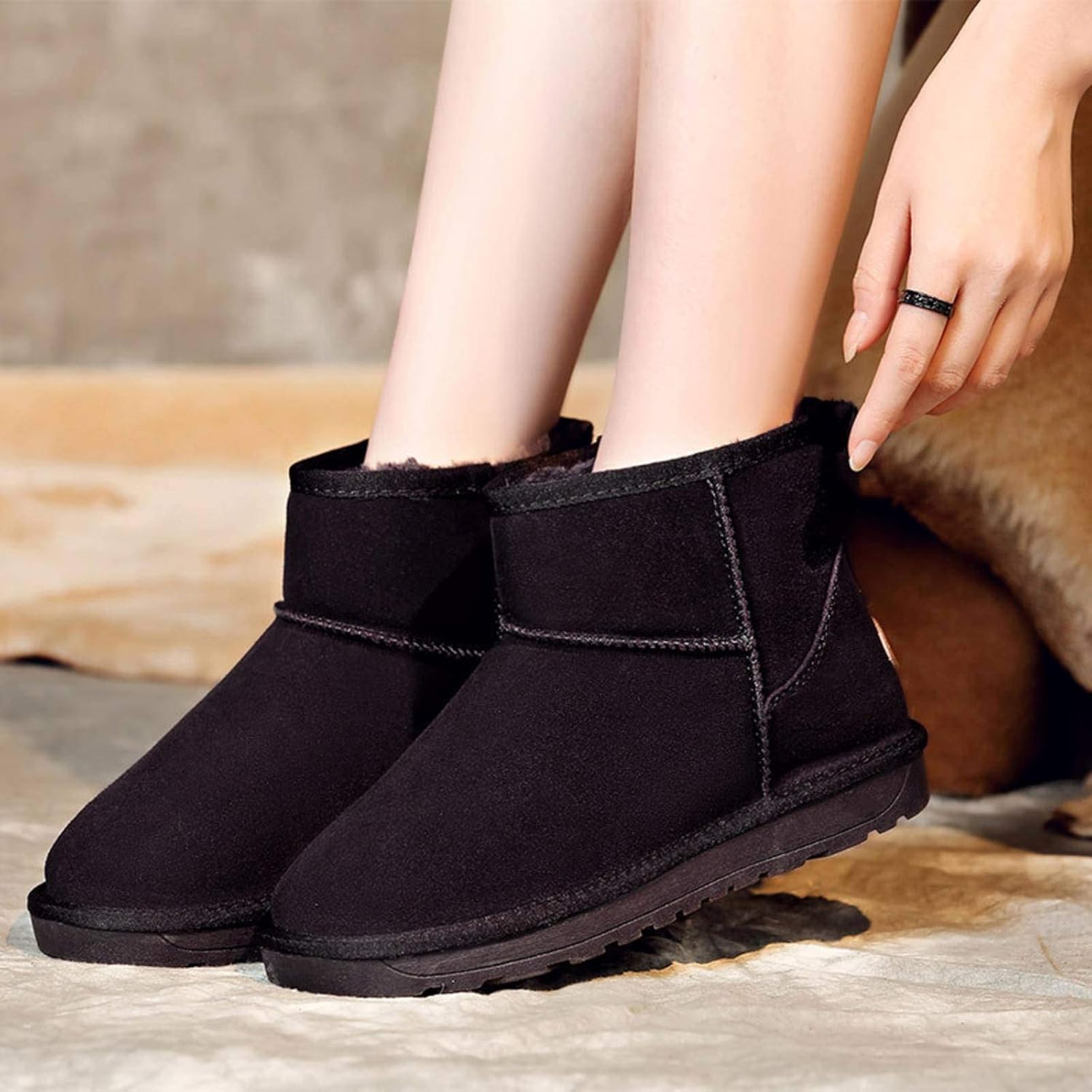 Fleece Lined Snow Short Boots main image 0