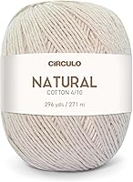 Vista 11 de Circulo Natural Cotton 4/4 DK - 14.11 oz de hilo sin teñir 100% algodón brasileño para ganchillo, tejer y macramé - Color: 20 - Natural