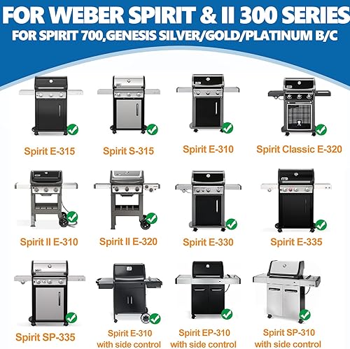 Miniatura 3 de SafBbcue Spirit 2 300 Parrillas de cocina para Spirit & Spirit II Serie 300 Weber Spirit e310 Parts Spirit 700, Genesis GoldSilver B & C, Genesis