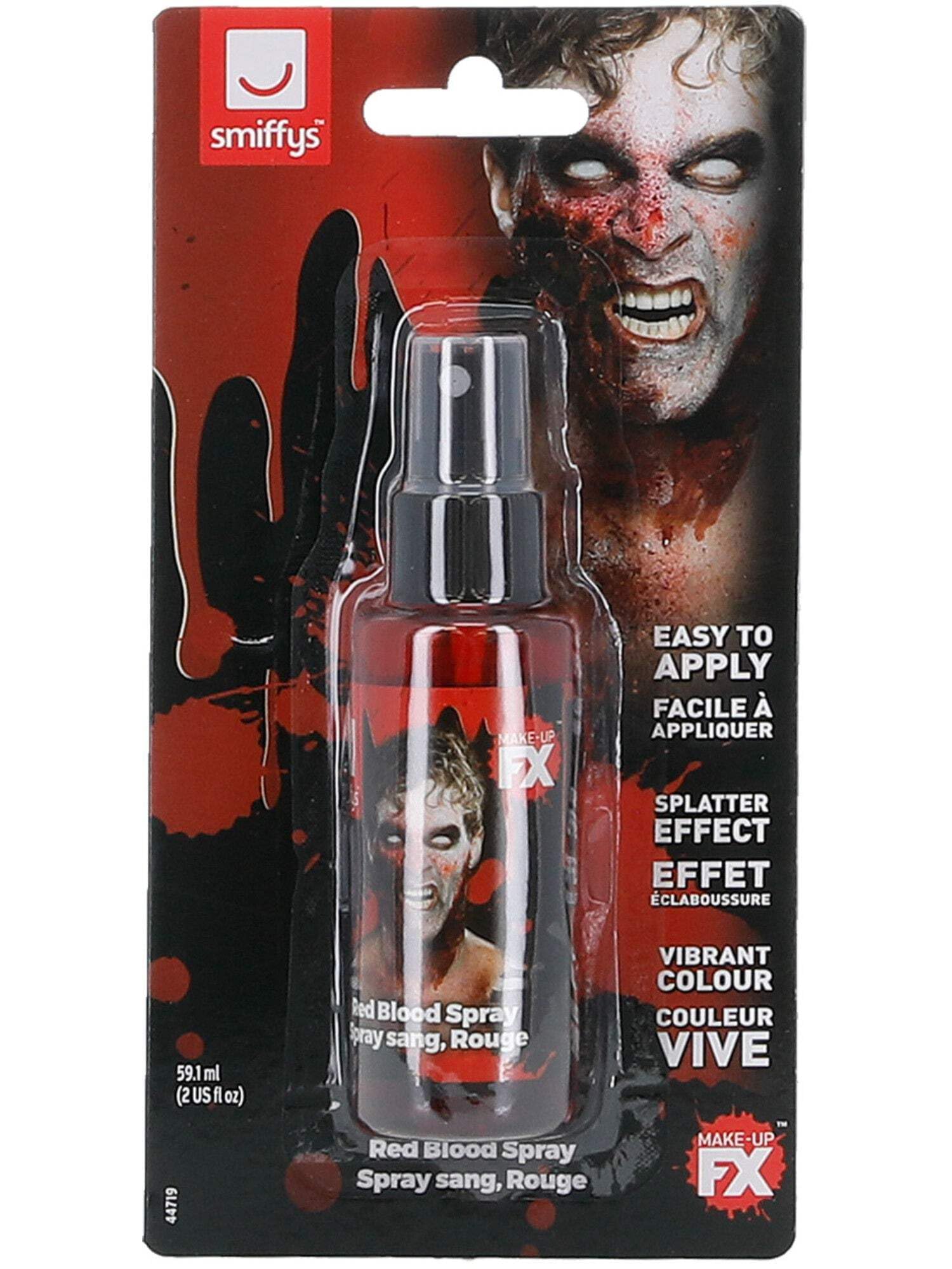 Smiffys 56 ml 2 oz Blood Spray Make Up Kit (Red), one size
