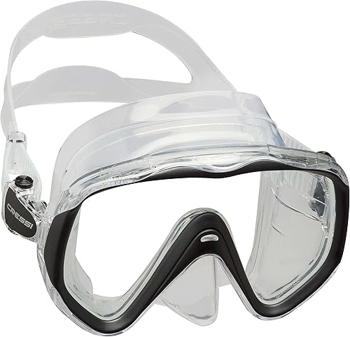 Cressi Perfect View Scuba Diving, Snorkeling Mask in Pure Comfortable Silicone - Available with Different Panoramic Lenses - Liberty Designed in