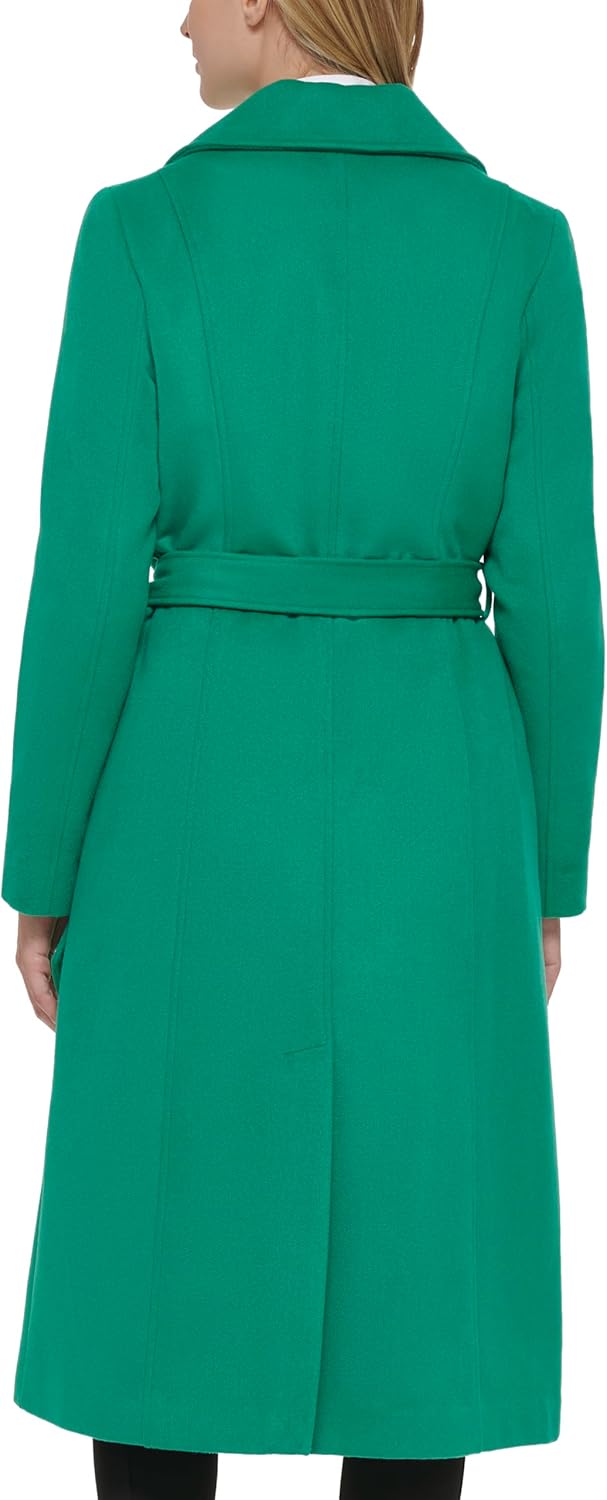 KARL LAGERFELD womens Luxe Twill Classic Belted Maxi - Image 4
