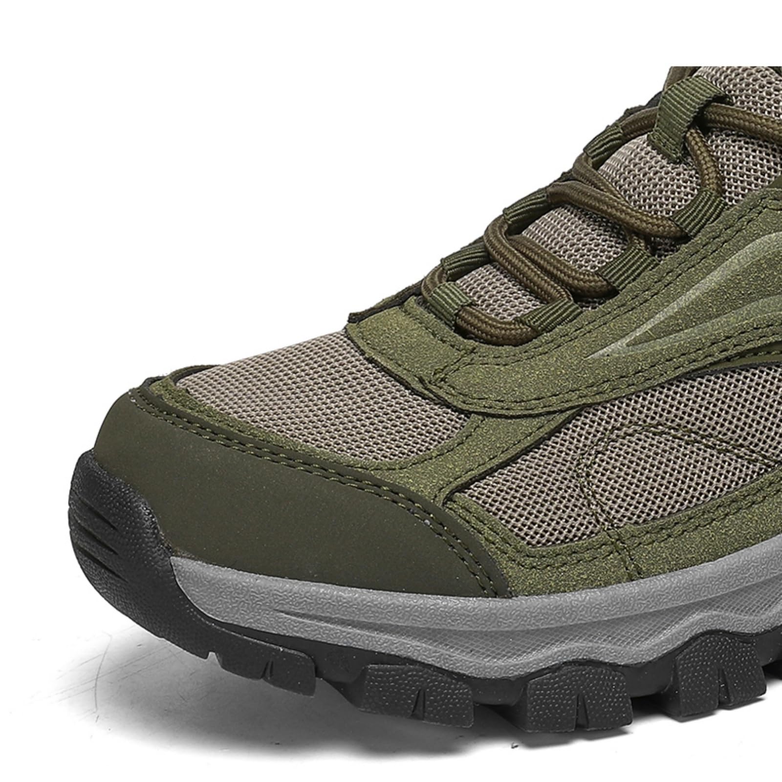 Męskie lekkie buty trekkingowe skórzane buty turystyczne za kostkę | Wsparcie łuku stopy, Lekkość przewiewność, Do aktywności na świeżym powietrzu: trailu, trekkingu i podróży
