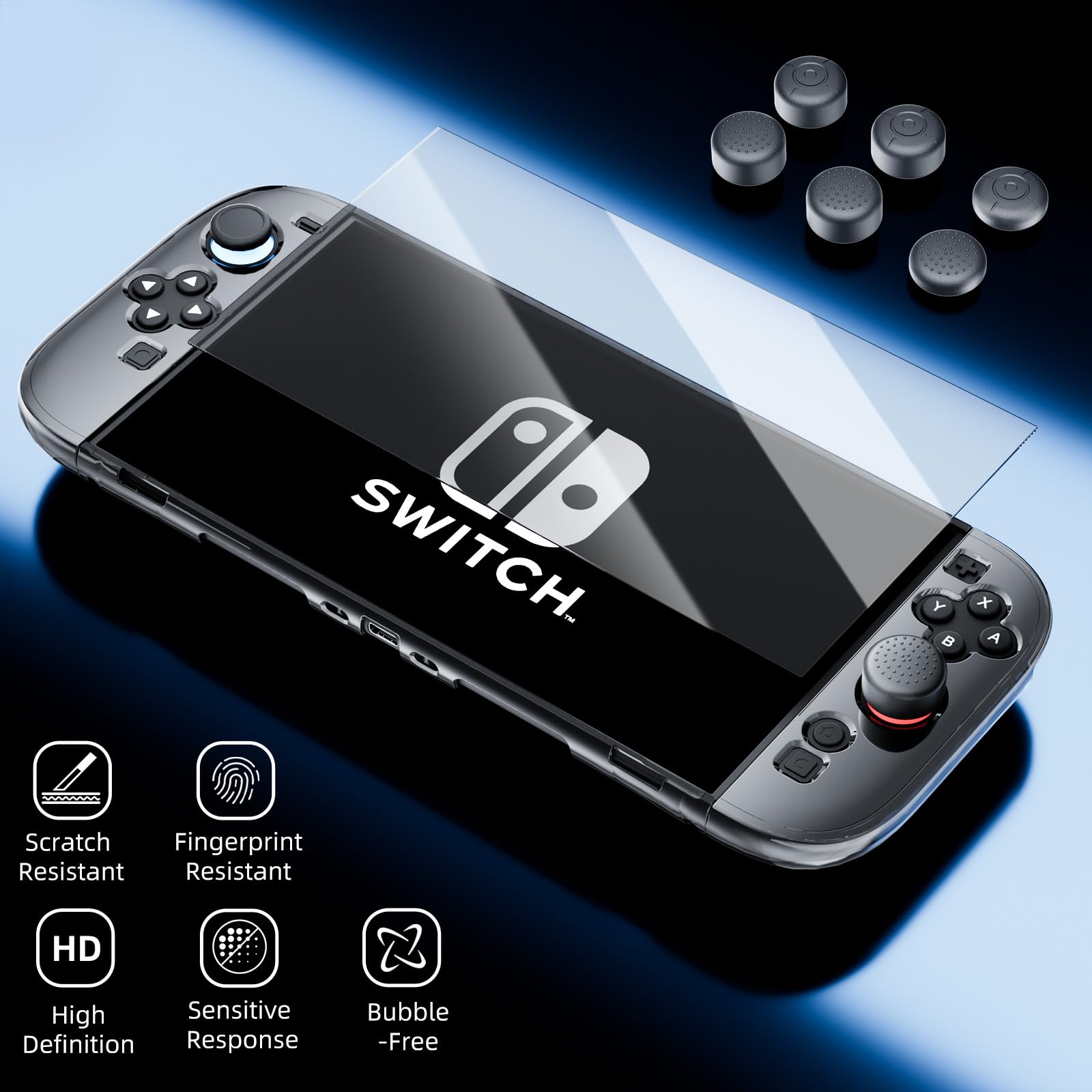 [120 piezas]HEYSTOP Carcasa Protectora para La Consola Nintendo Switch 2 Funda con Diseño de Soporte Hueco Delgado Carcasa con Absorción de Impactos y Antiarañazos para Nintendo Switch 2 Último Modelo