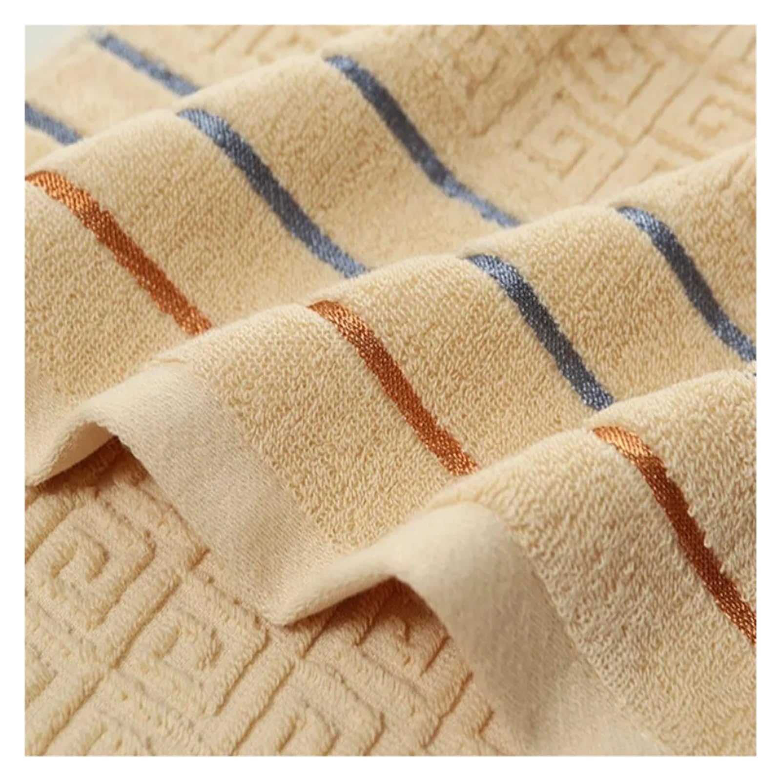 Juego de 3 uds. De Toallas de baño 100% de algodón, Juego de Toallas de baño Bordadas de Lujo, 1 Uds. De 70x140cm, 2 uds. De 35x75cm, Toallas multifunción de Secado rápido(Dots Light Brown)