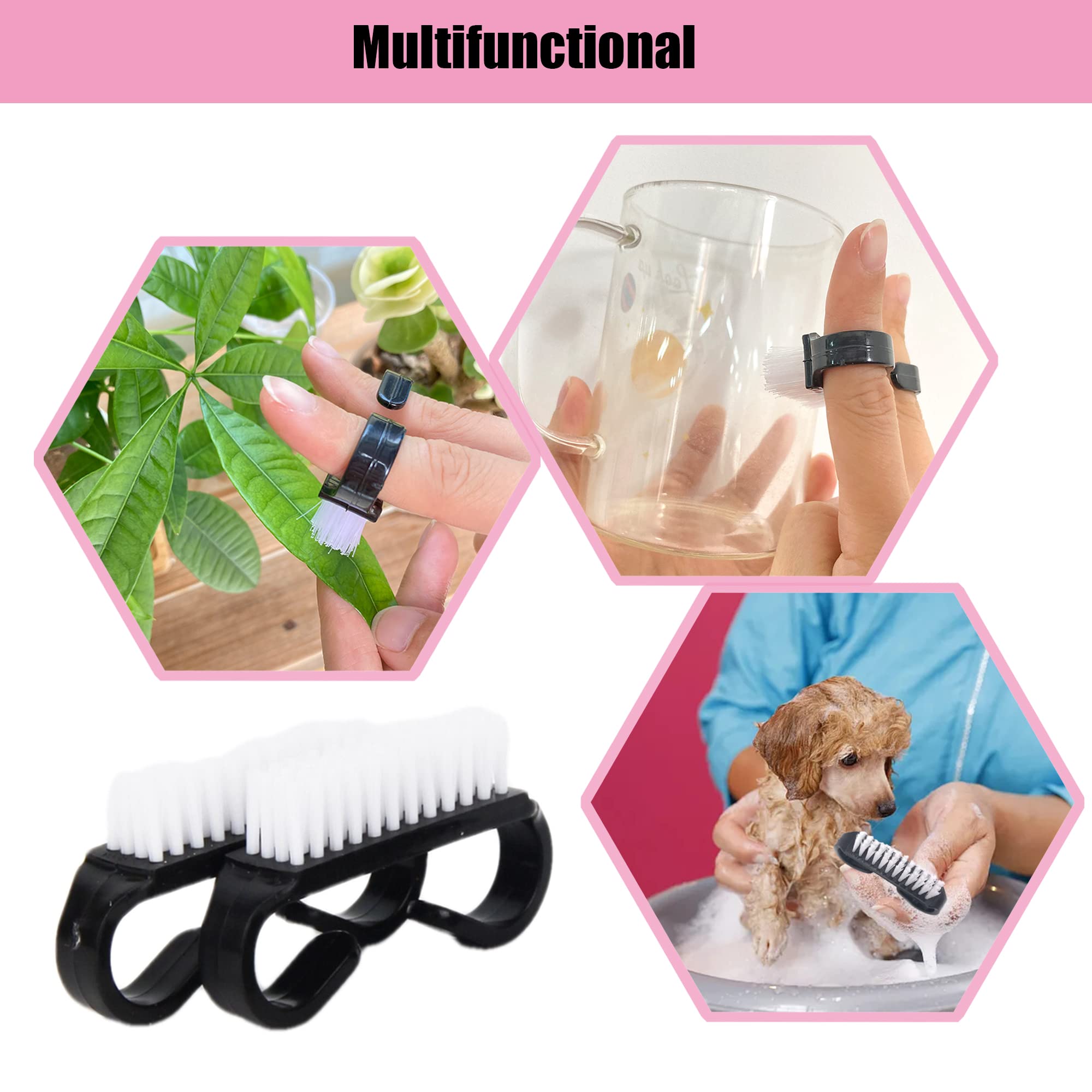 10 Piezas Cepillos de Uñas de Plástico Nail Art Dust Removedor Nail Brush Cepillo de Plástico con Mango Herramientas de Manicura Cepillo de Limpieza para Uñas Manos Pies Manualidades y Grietas