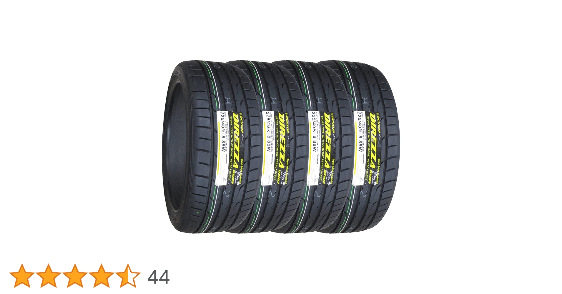 DIREZZA DZ102 225/40R18 88W タイヤ 激安 ◇4本セット 225/40R18 88W 2024年製造 DUNLOP DIREZZA