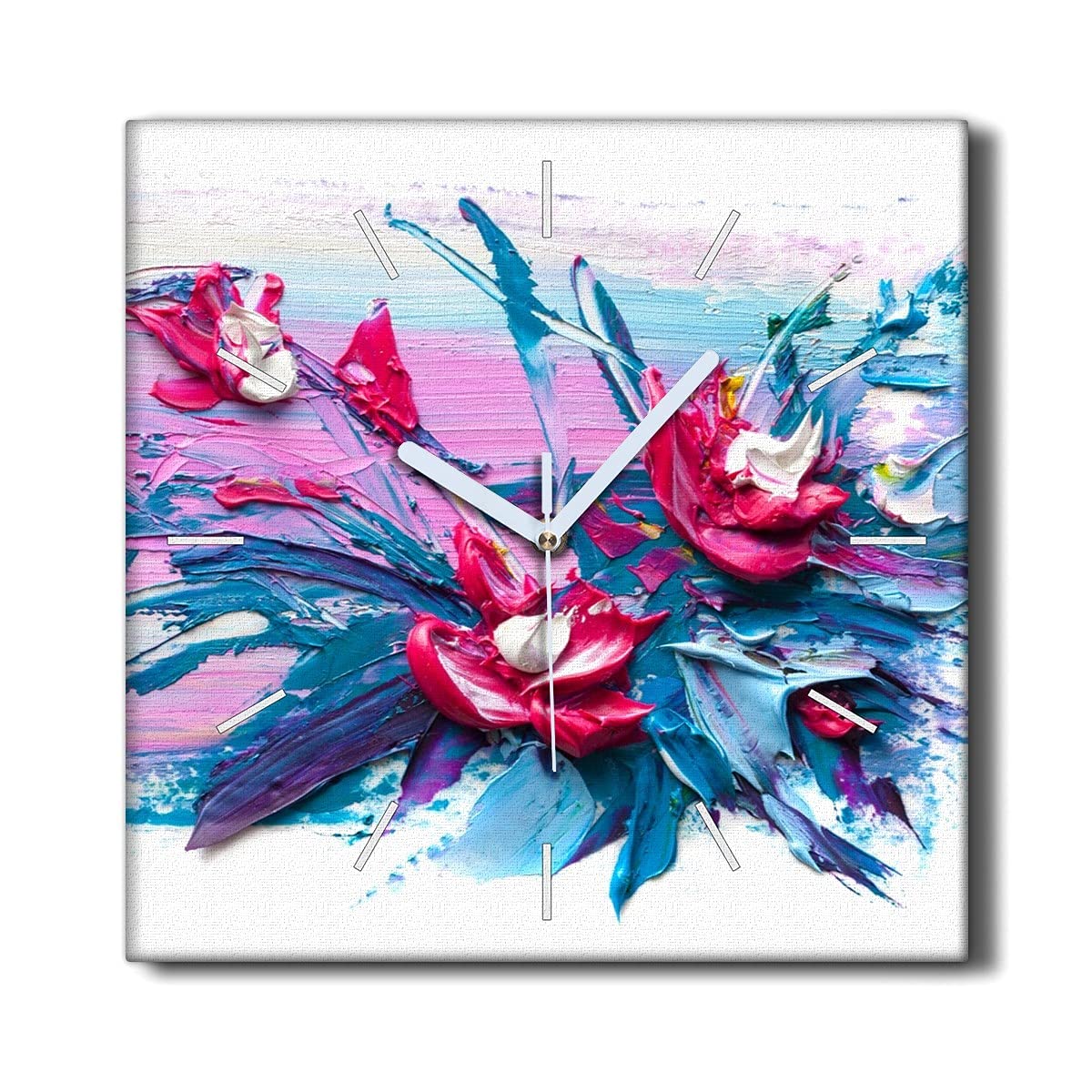 Horloge sur Toile 30x30cm pour un Salon Apaisant et Moderne