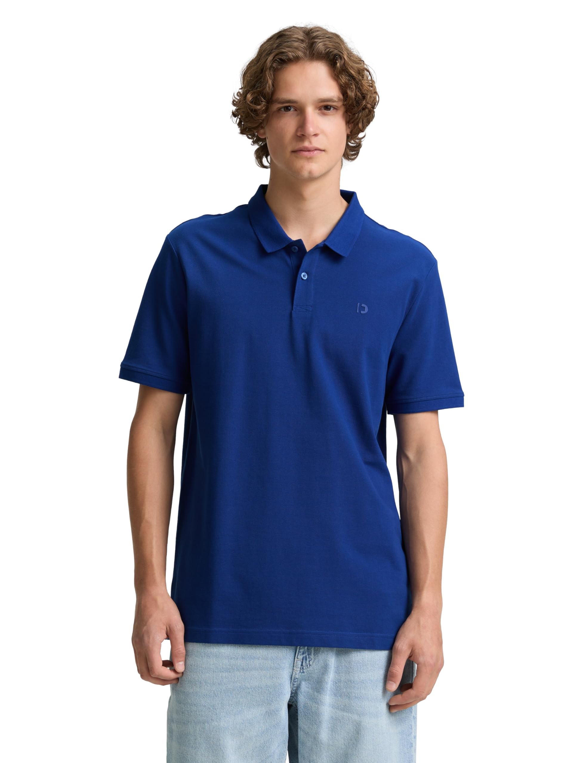 TOM TAILOR Denim Men's 1045587 Polo Shirt, 10833-Sodalite Blue, L
