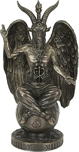 Veronese Design Estatua de resina de Baphomet de 10.25 pulgadas de alto acabado de bronce fundido en frío