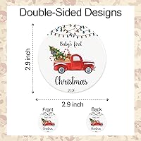 Vista 2 de Adorno para la primera Navidad del bebé 2025, adorno de mi primera Navidad 2025, adornos de Navidad para bebés de 2.9 pulgadas, decoración colgante