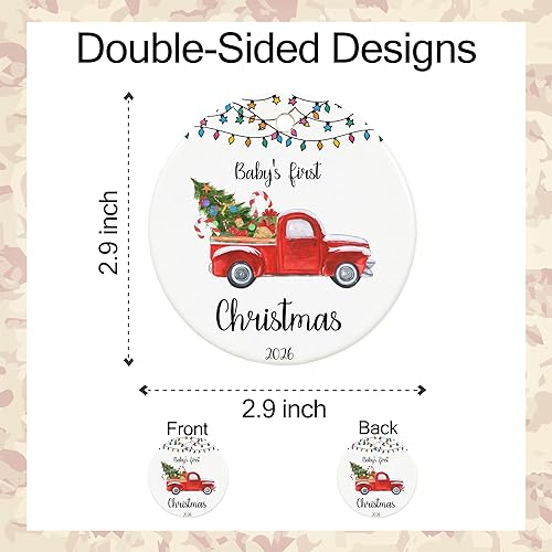 Miniatura 2 de Adorno para la primera Navidad del bebé 2025, adorno de mi primera Navidad 2025, adornos de Navidad para bebés de 2.9 pulgadas, decoración colgante
