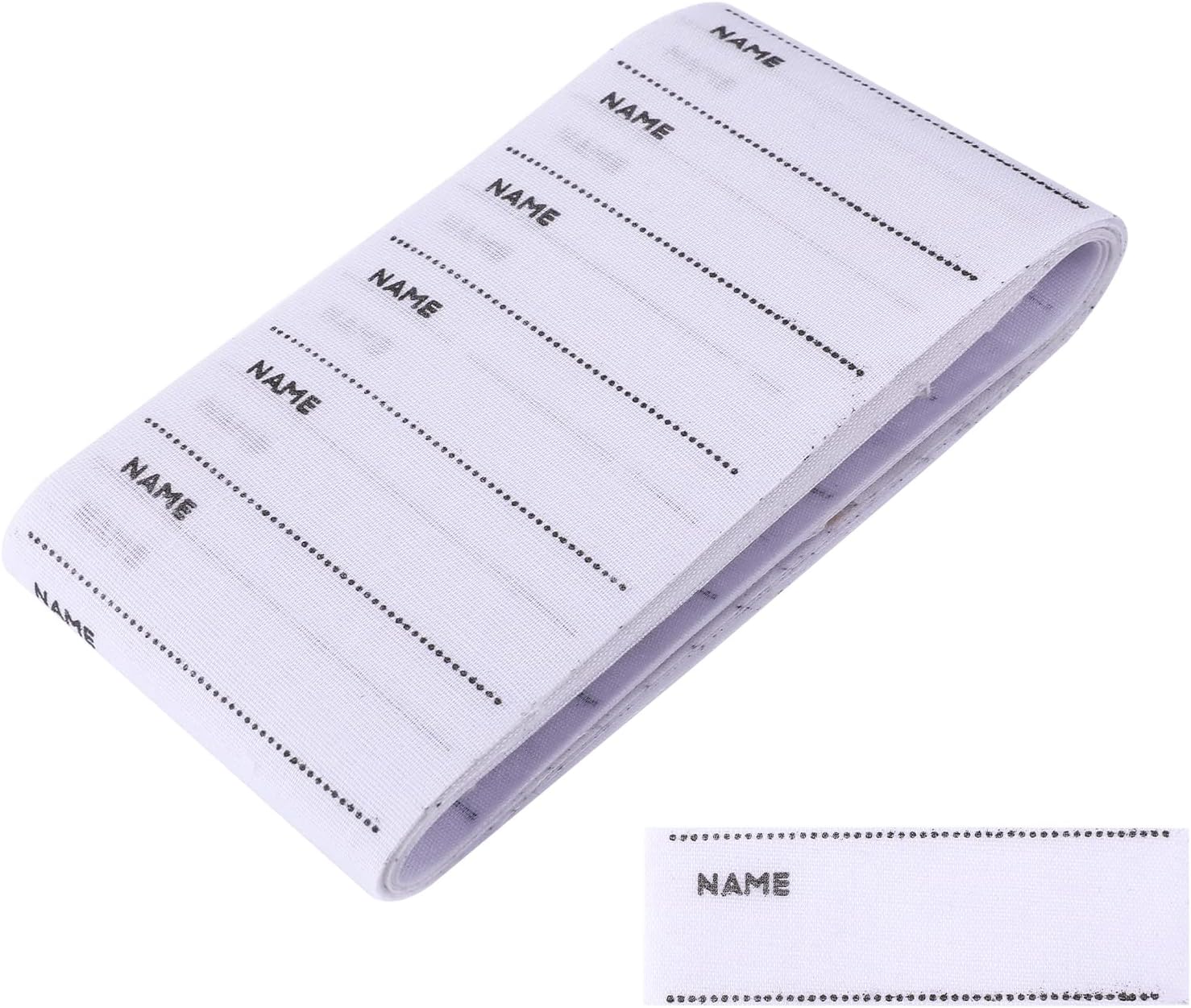 TIESOME Clothing Labels, 100Pcs Name Label Iron on Fabric Labels Sewing Woven Custom Clothing Cutting for School Uniform Clothes (100)