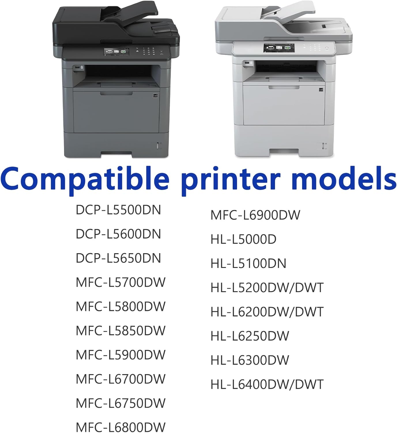 TN820 TN-820 Toner Cartridge 2-Pack Replacement for Brother TN820 Black Toner Cartridge HL-L6200DW MFC-L5850DW MFC-L5700DW HL-L5200DW MFC-L5900DW Printer