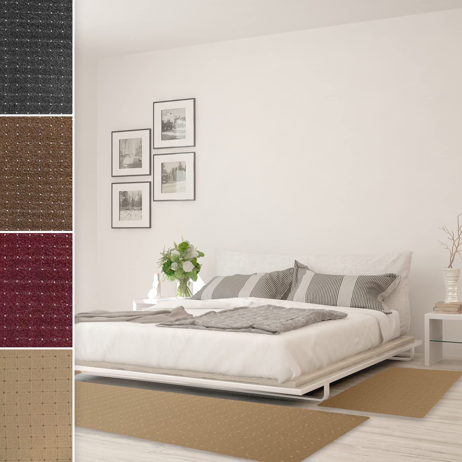 Floordirekt Bettumrandung Rapido - Hochwertige Verarbeitung - Bettvorleger Teppichläufer - 3-teilig - Läufer-Set in 3 Größen (B: 67 cm | L: 1 x 250 cm + 2 x 140 cm, Beige)