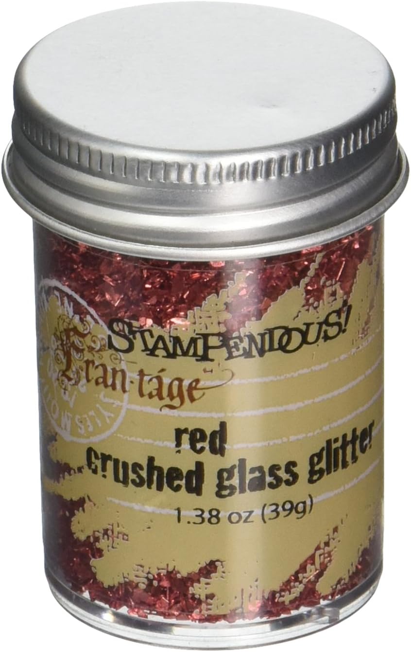 Stampendous Glass Glitter 1.38 Ounce-Red