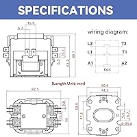 Vista 2 de Packard C230C - Bobina del contactor de 208/240 voltios. Contactor de 2 polos 30 A