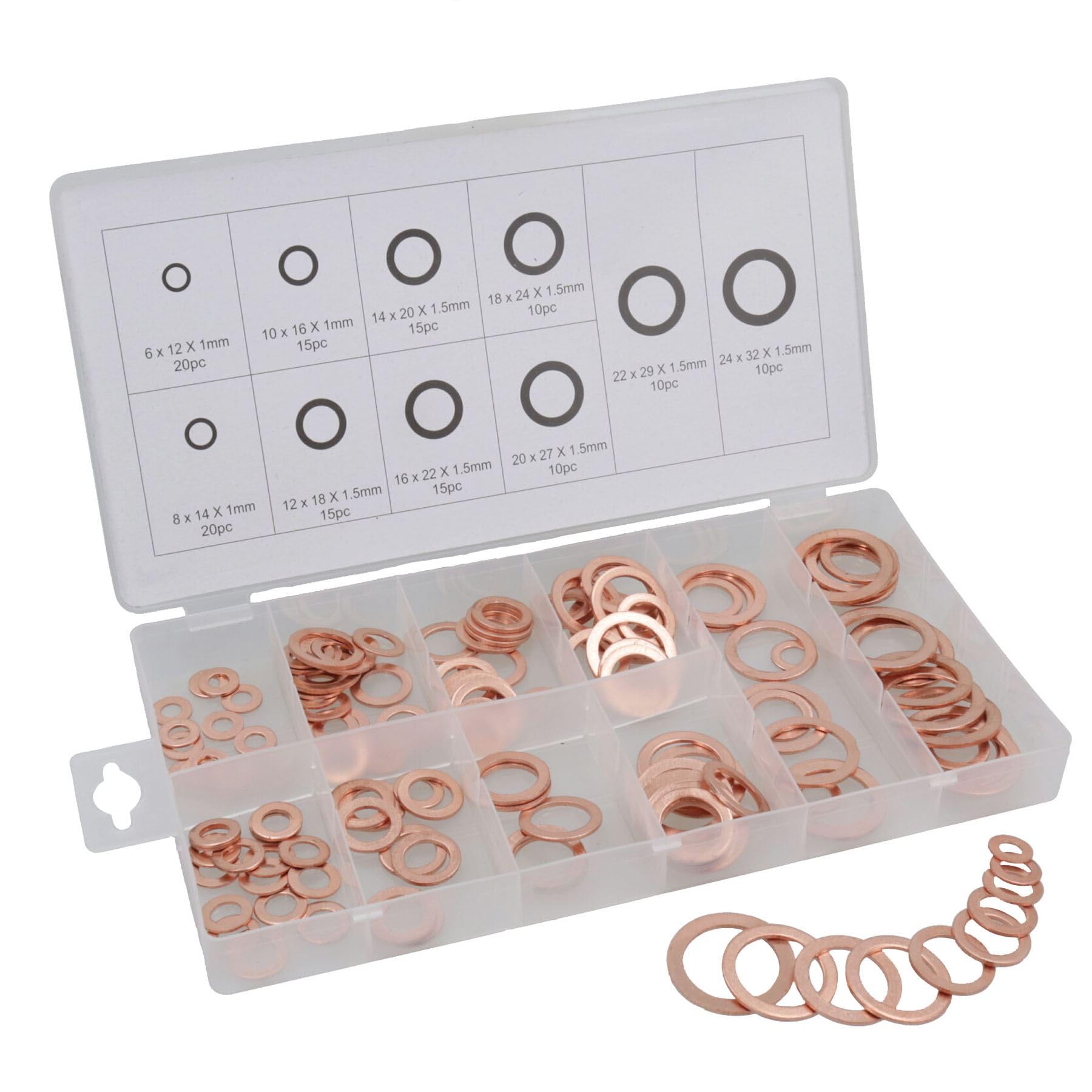 Rondelles en cuivre anti fuite 140 joints d'étanchéité mécanique 6-24mm