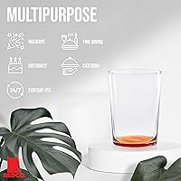 Vista 3 de Red Co. Vasos grandes multicolor para agua, jugo y cócteles, 16 onzas, juego de 6