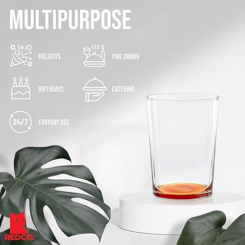 Miniatura 3 de Red Co. Vasos grandes multicolor para agua, jugo y cócteles, 16 onzas, juego de 6