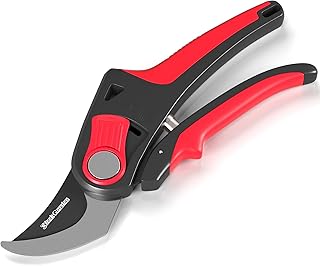 Sleek Garden Professional Sharp Bypass EZ-Cut Garden Pruning Shears -Comfort Plus Handheld Gardening Tools Pruner,Rust Proof Blades Clippers/Scissors for The Garden Awesome Cushion and Shock Absorber