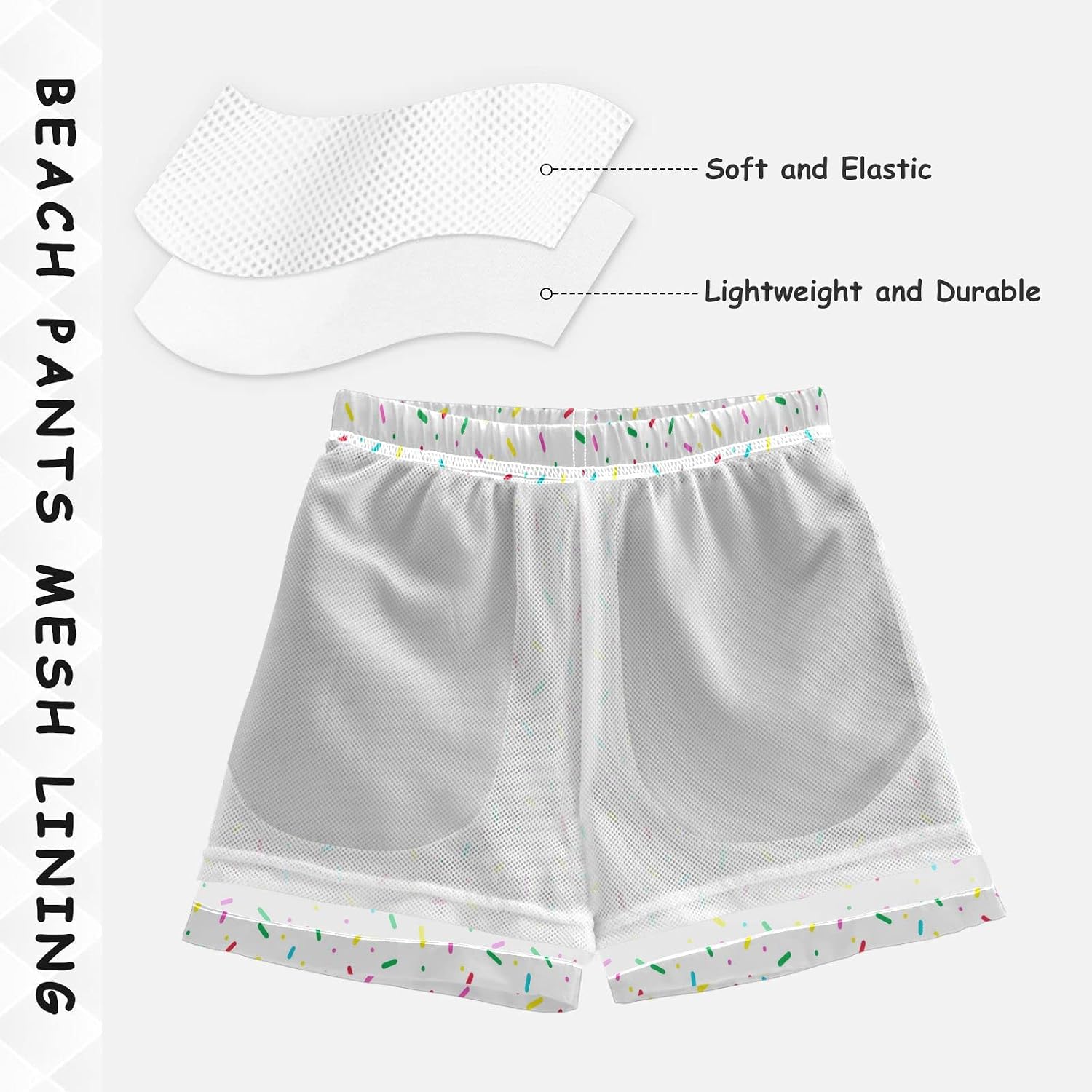 Sprinkles Sweets Candy Boys Swim Trunks Toddler Swim Board Shorts Quick Dry Little Boy Swimwear Bathing Suits