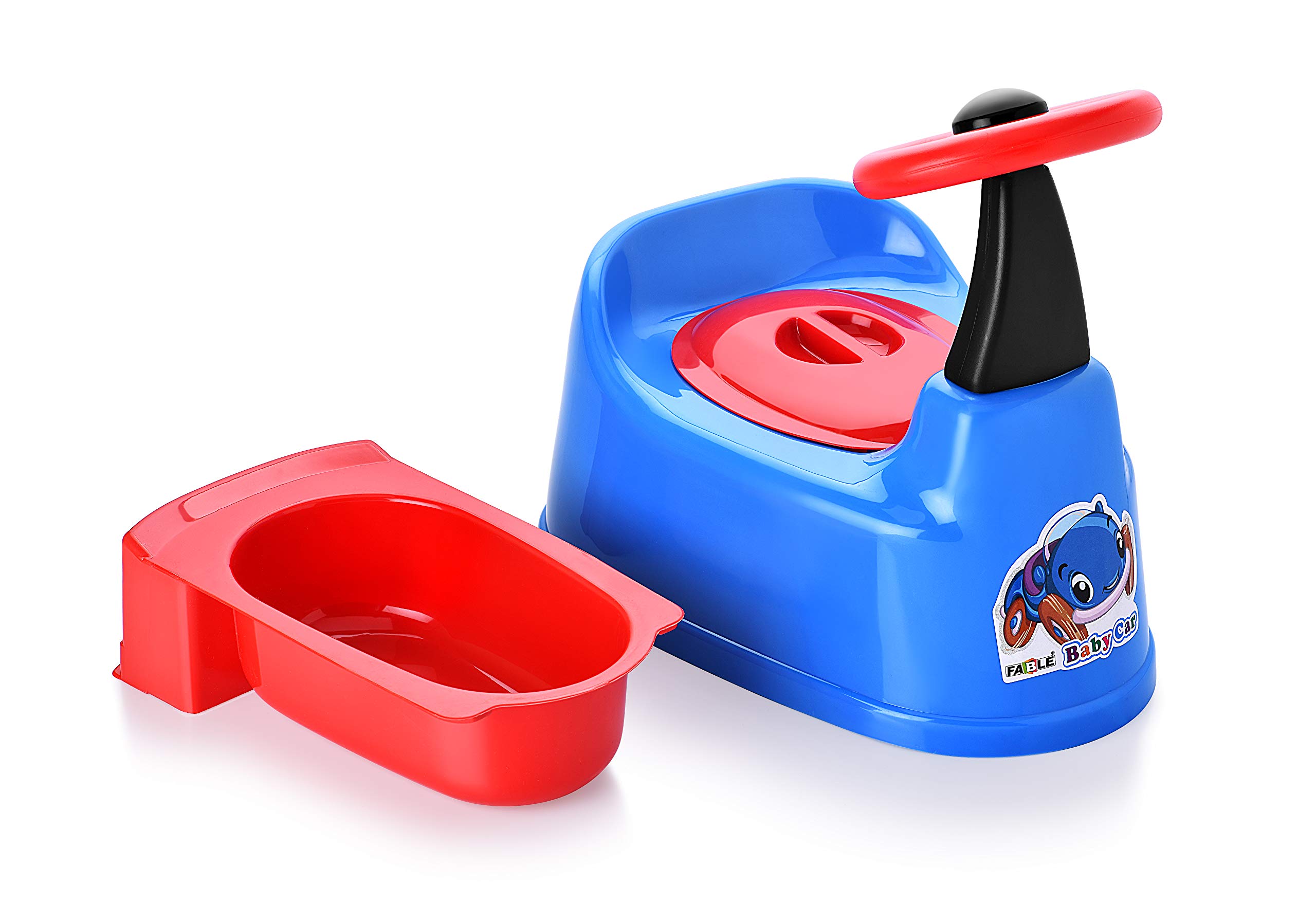 Nabhya Car Style Potty Toilet Trainer Seat/Chair with Removable Tray and Closing Lid and High Back Support for Toddler Boys Girls (Age 7 Months to 2 Years) (Blue)-image-20