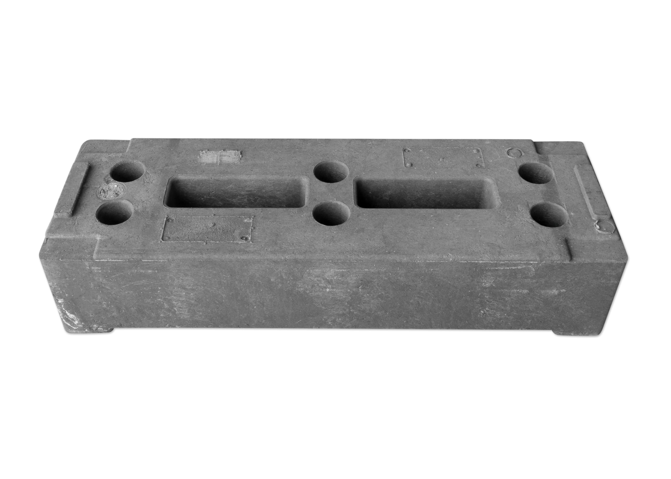 Bauzaunfuß 22 kg – 20 Stück – Recycling PE Kunststoff – nachhaltig & robust – Standfuß für Bauzäune, Absperrzäune & Mobilzäune