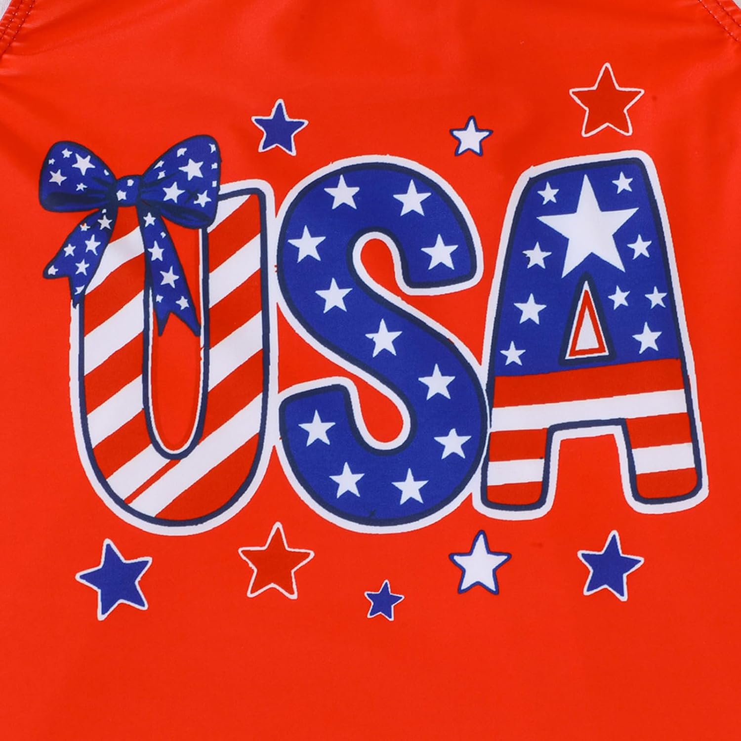 Girls Swimsuits Two Piece American Flag Bathing Suit Quick Dry Beach Swimwear with Adjustable Strap 4-12 Years