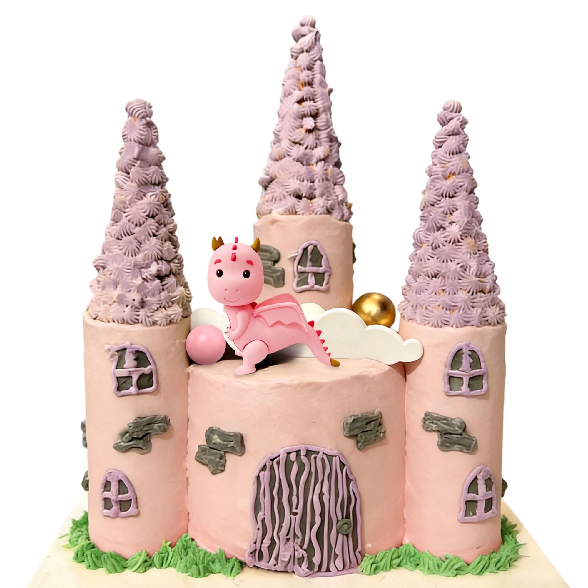 JeVenis Dragon Cupcake Toppers Magical Dragon Cake Decorations Fantasy Party Supplies for Baby Shower Birthday Party Supplies