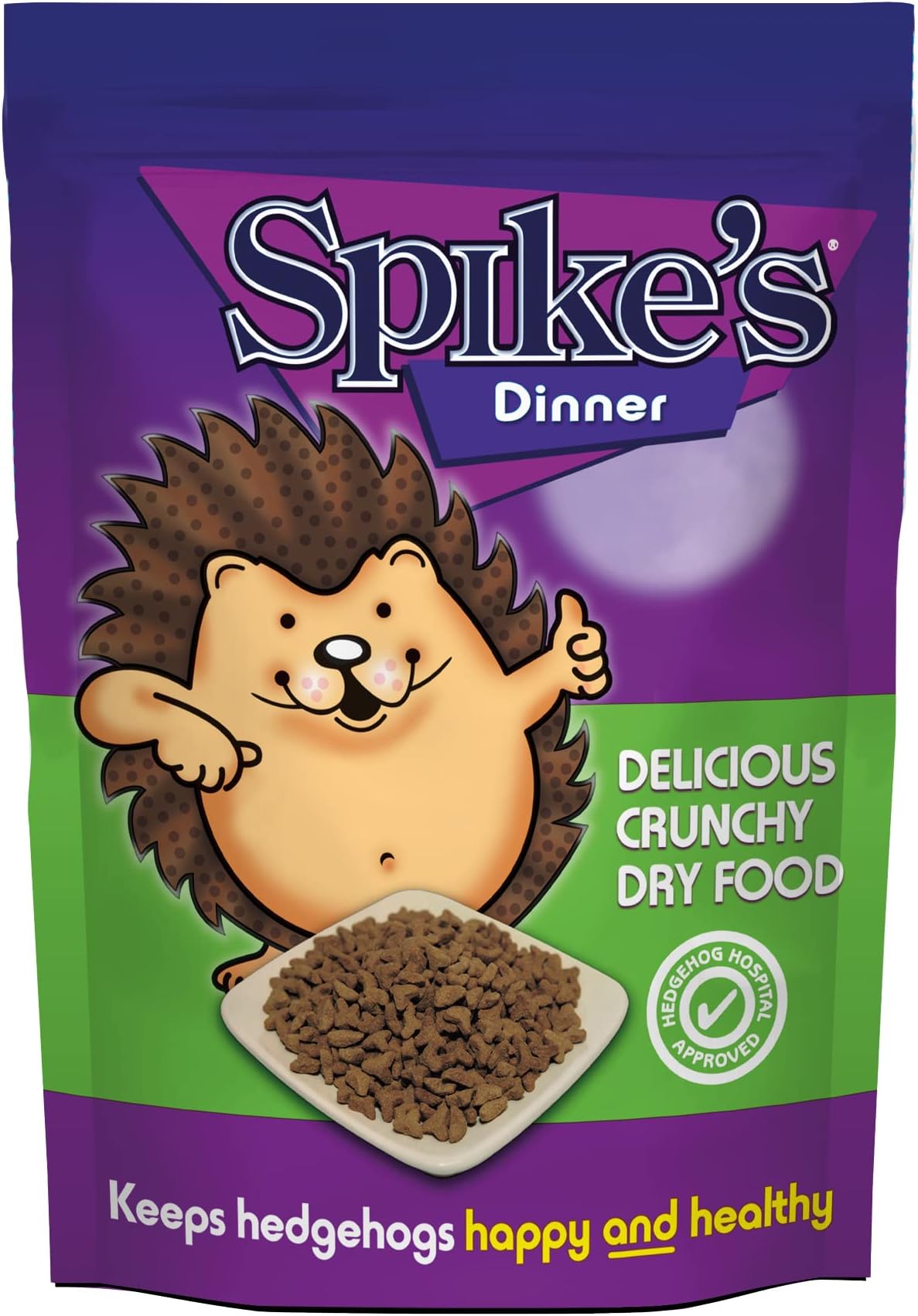 Spike's | Hedgehog Food, Delicious Crunchy Dry | High in Fibre, with Fresh Chicken | Suitable for Adults & Hoglets | Made in the UK (650g)